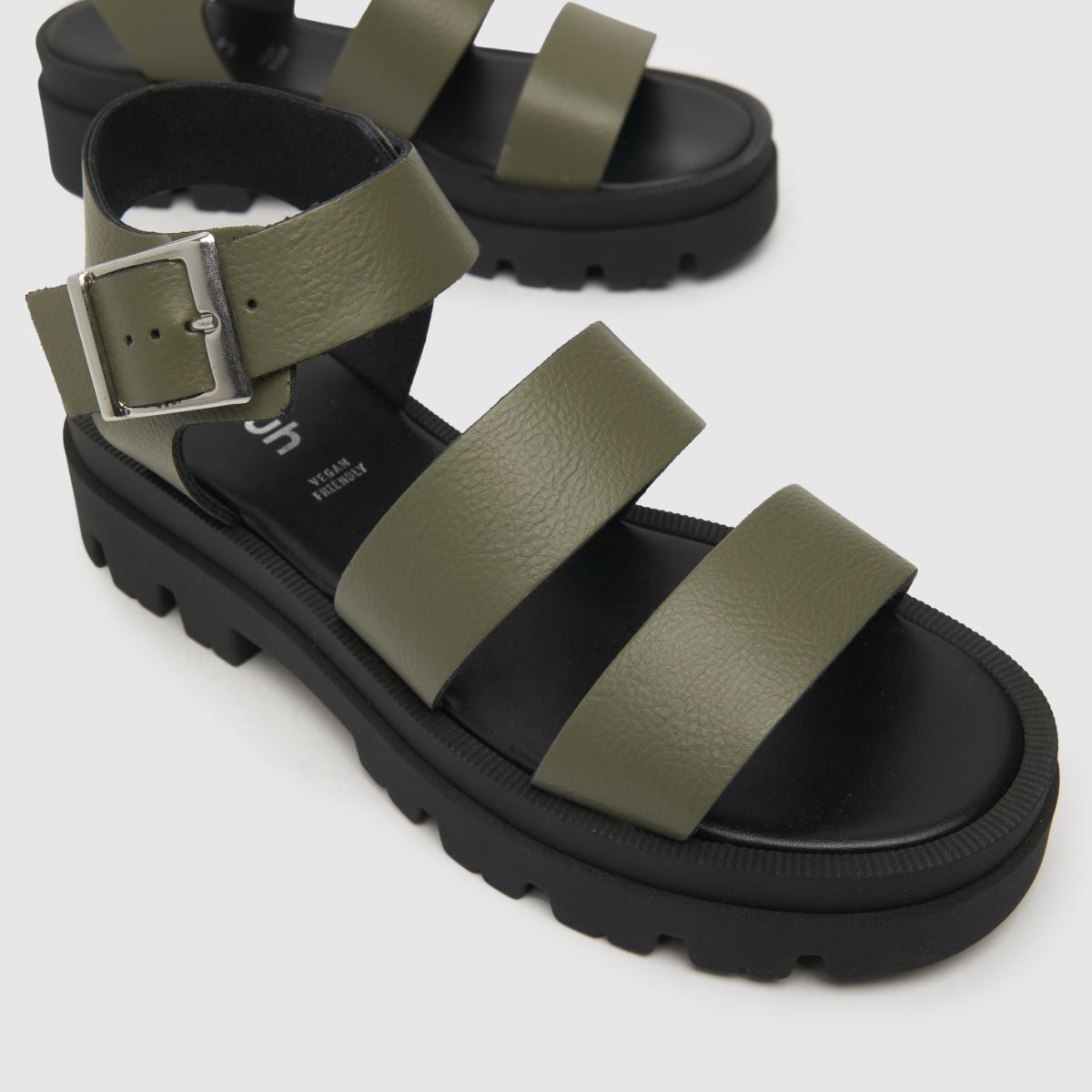 Mohutné sandály Schuh Tate v khaki barvě