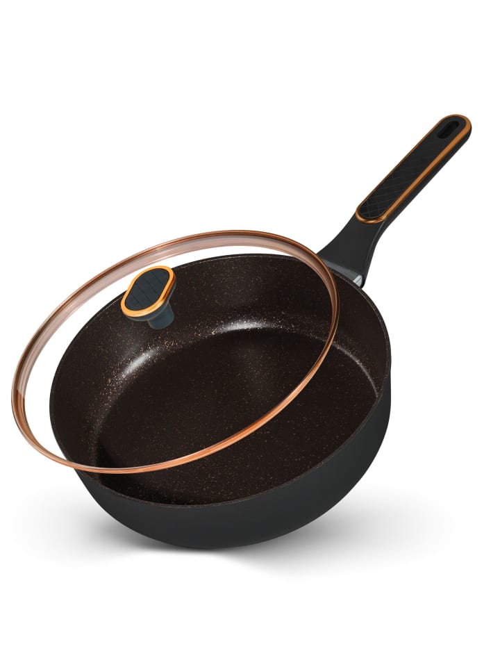 Stoneline Schmorpfanne 28cm mit Deckel in Schwarz günstig kaufen onesize