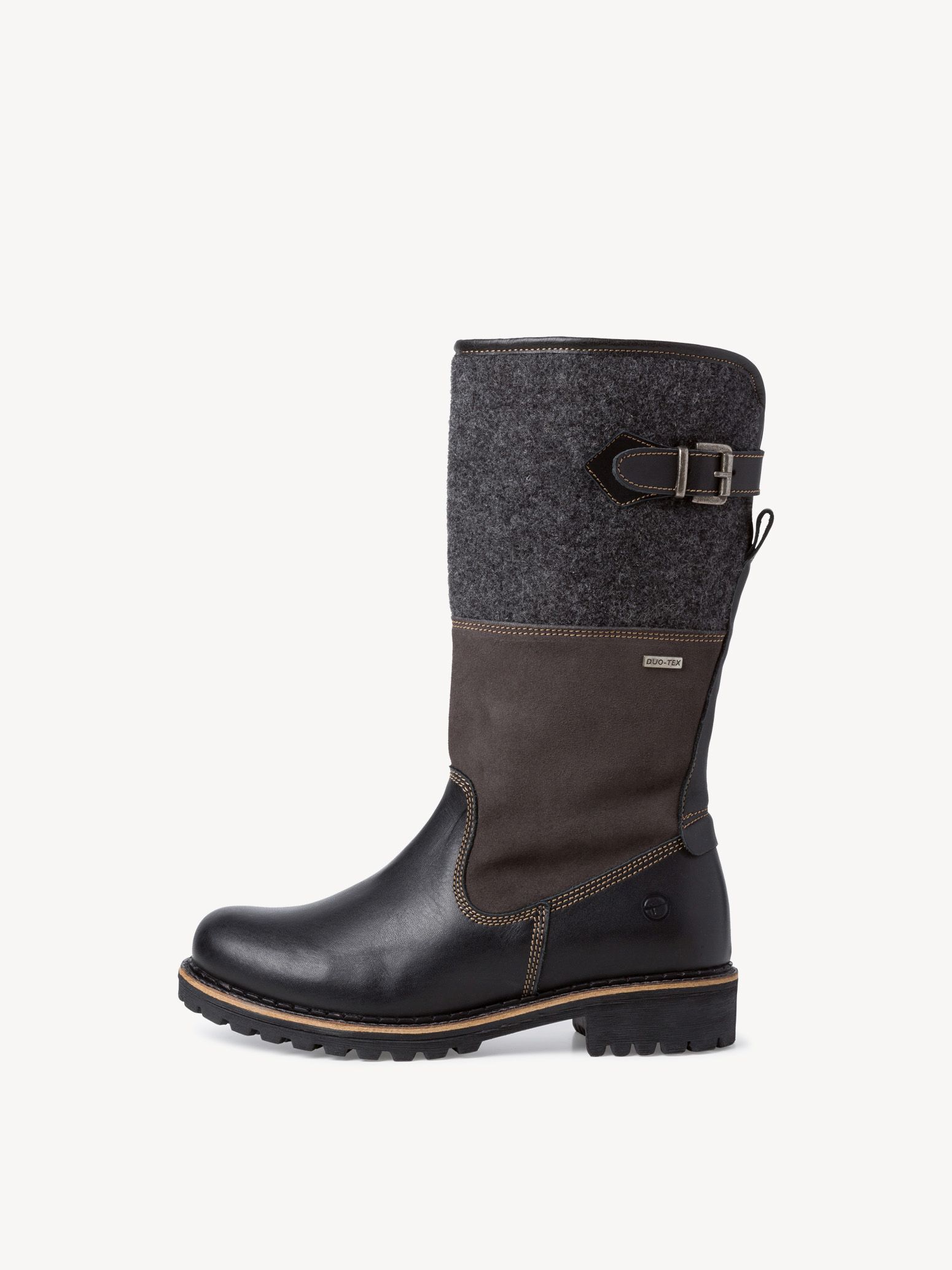 Bottes en cuir - noir doublure chaude
