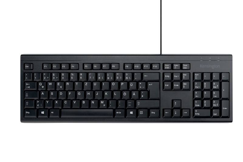 Kensington EQ KB100 Kabelgebundene Full-Size Tastatur K63727DE QWERTZ 1,5 m USB-A Kabel Schwarz