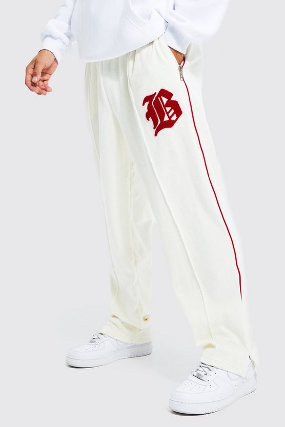 Breite Passform Velour Jogginghose