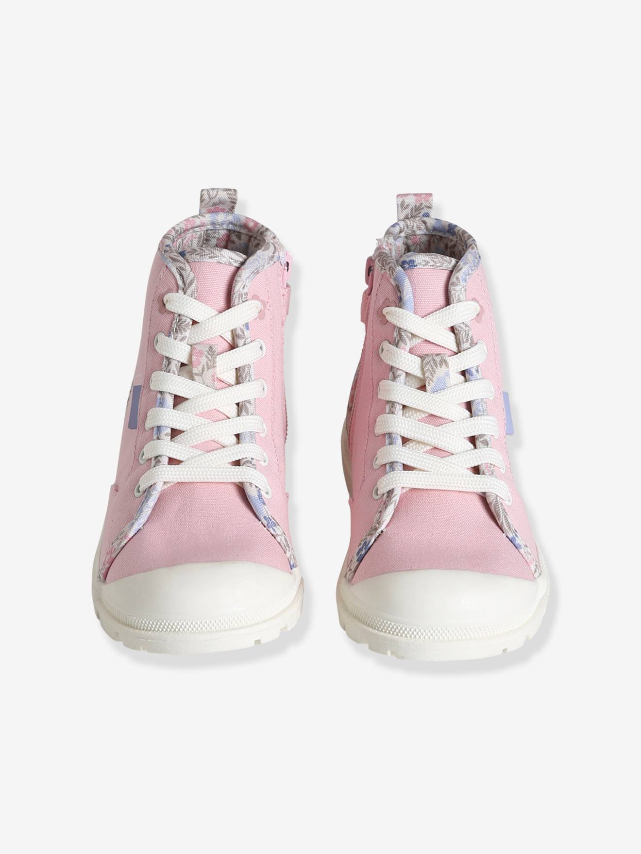 Vertbaudet Kinder High-Sneakers mit Reißverschluss - rosa
