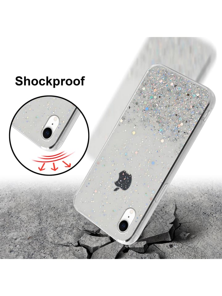 cadorabo Hülle für Apple iPhone XR Glitter in Transparent mit Glitter günstig kaufen iPhone XR