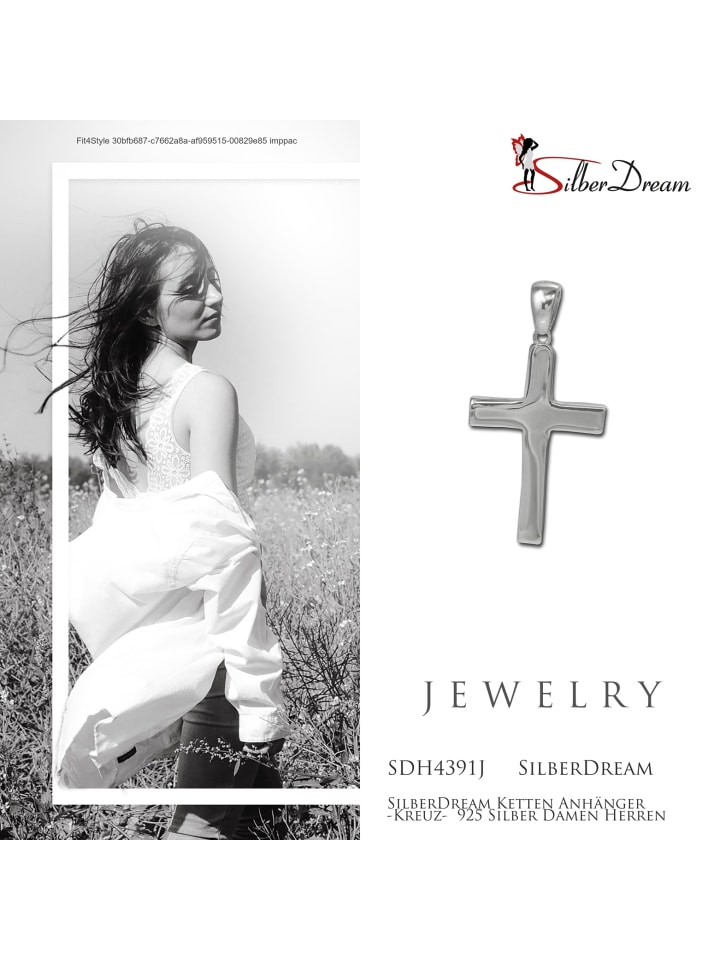 SilberDream Anhänger Silber 925 Sterling Silber Großes Kreuz Kettenanhänger günstig kaufen onesize