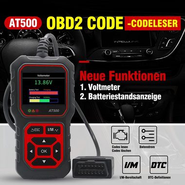 iscooter OBD2-Diagnosegerät AT500 Auto OBD2 Scanner Diagnose-Motorfehlercode-Leser, Fehlerdiagnose bei PKW und LKW; Eigendiagnose-Gerät