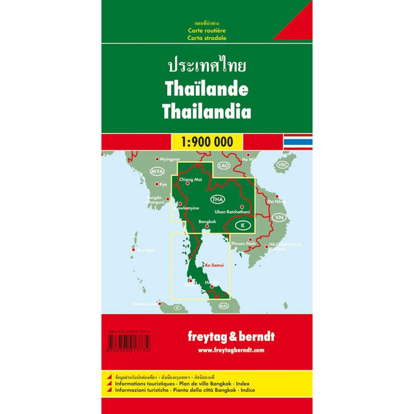 Thailand 1 : 900 000. Autokarte - Straßenkarte
