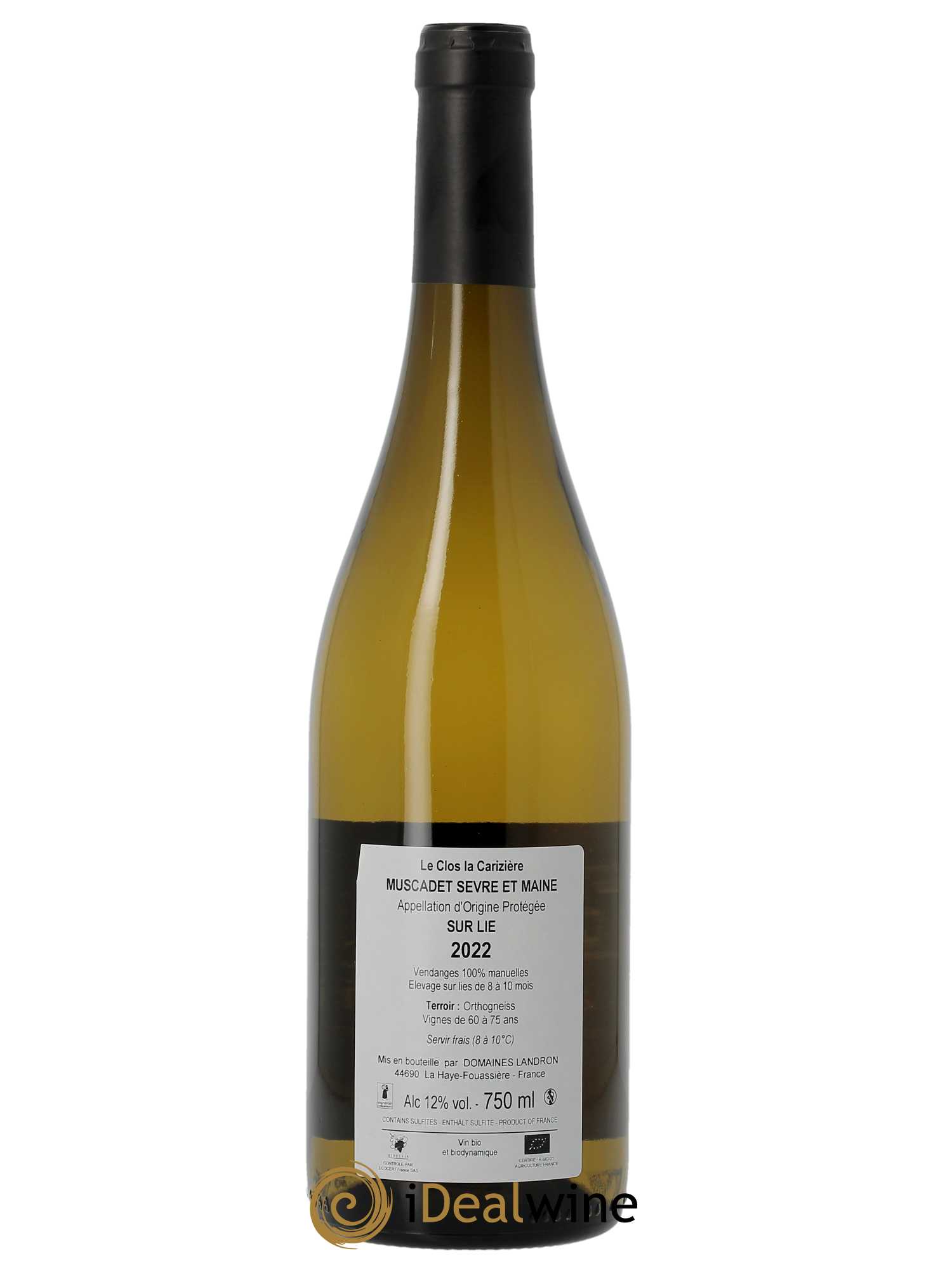 Muscadet-Sèvre-et-Maine Le Clos La Carizière Jo Landron  2022 - Lot de 1 Bouteille