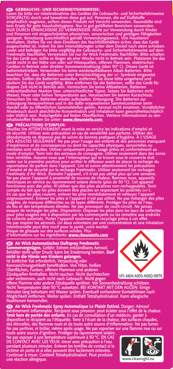 Lufterfrischer Starterset Freshmatic Sommervergnügen, 1 St