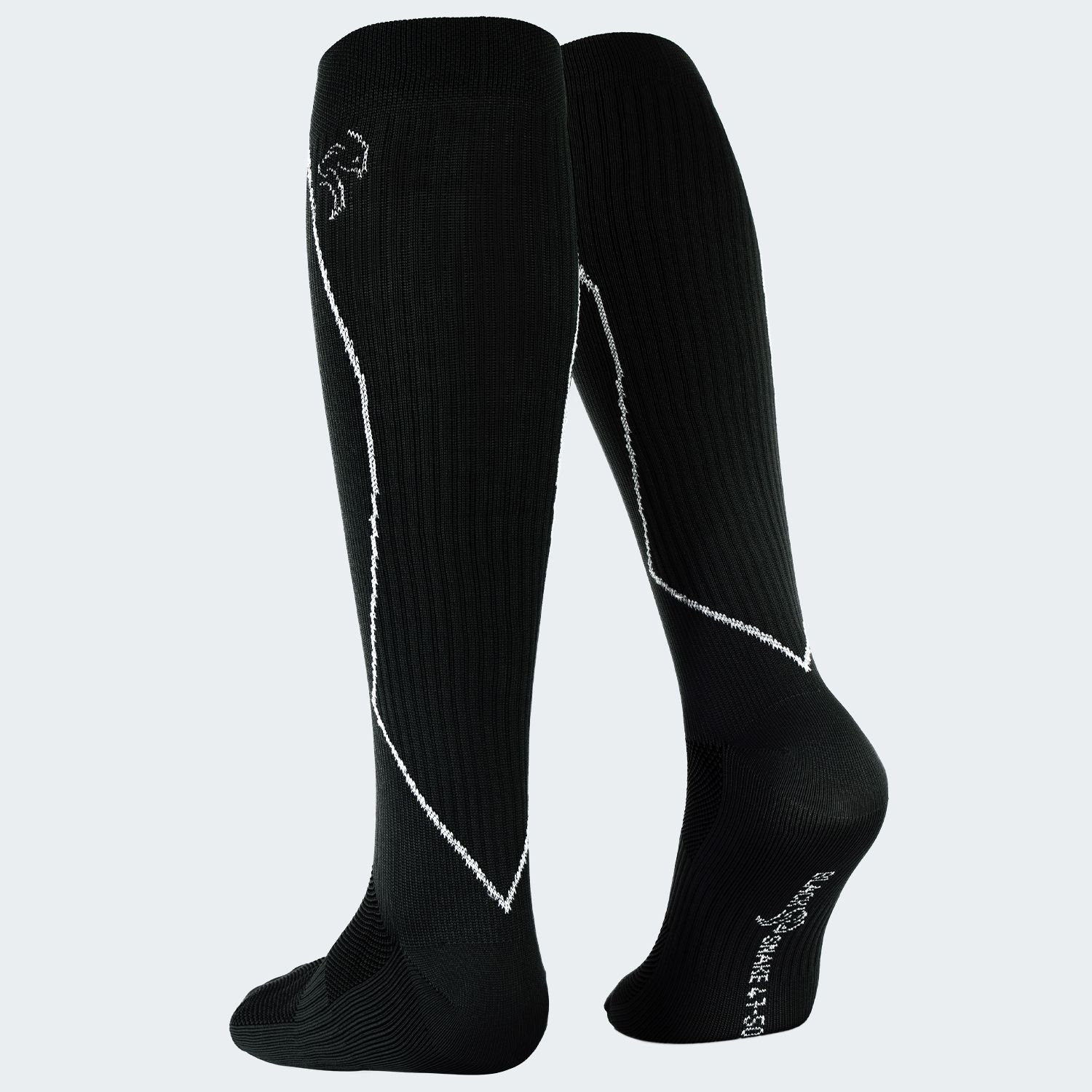 Black Snake Compression Fit Sport Black Laufsocken