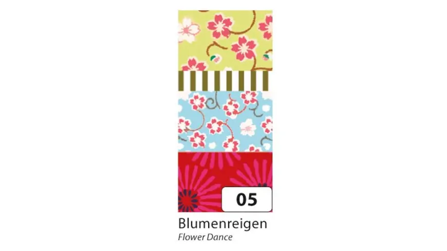 folia Washi-Tape Blumenreigen 4er-Set 40 m