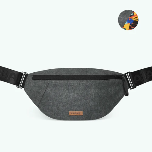 Small Luxembourg dark gray fanny pack