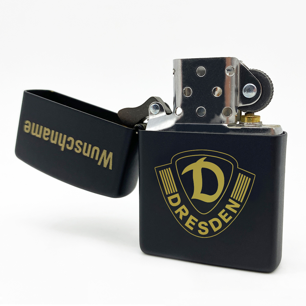 Zippo Benzinfeuerzeug in-DY-viduell LOGO schwarz