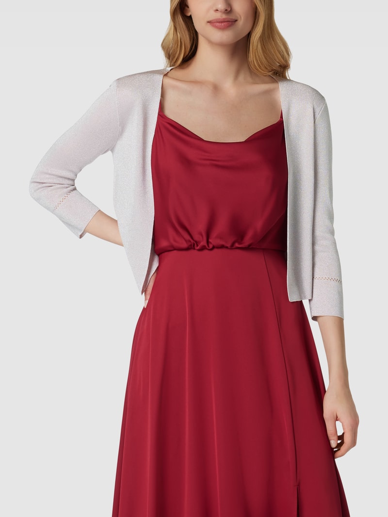Cocktailjacke mit Effektgarn in rosé