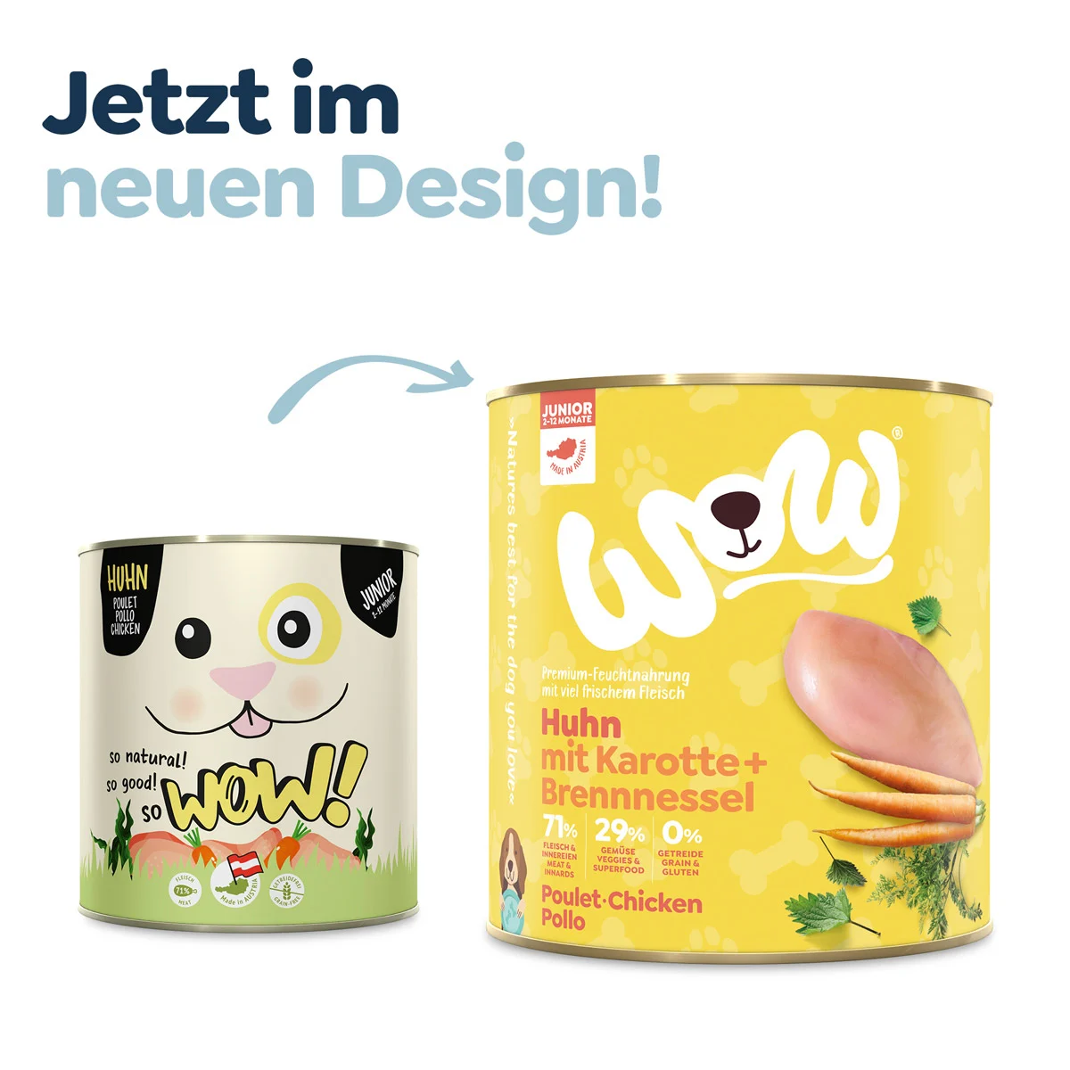 WOW Junior Huhn mit Karotten und Brennnessel kaufen bei ZooRoyal