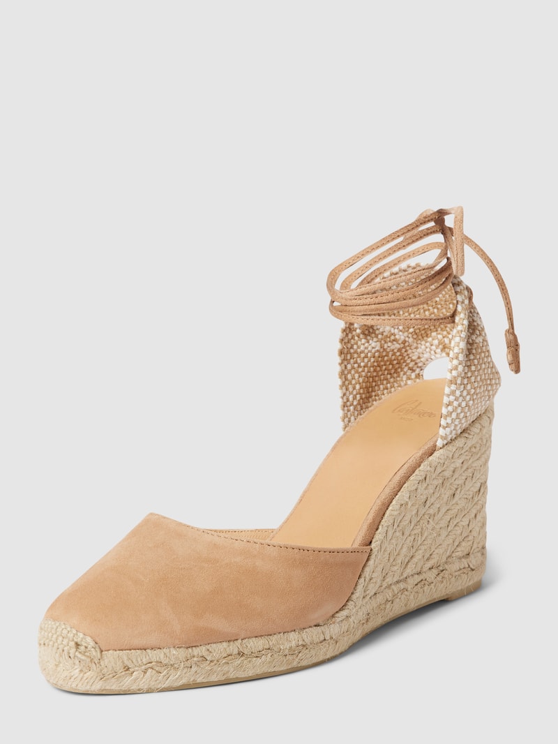 Wedges mit Schnürverschluss Modell 'CARINA' in camel