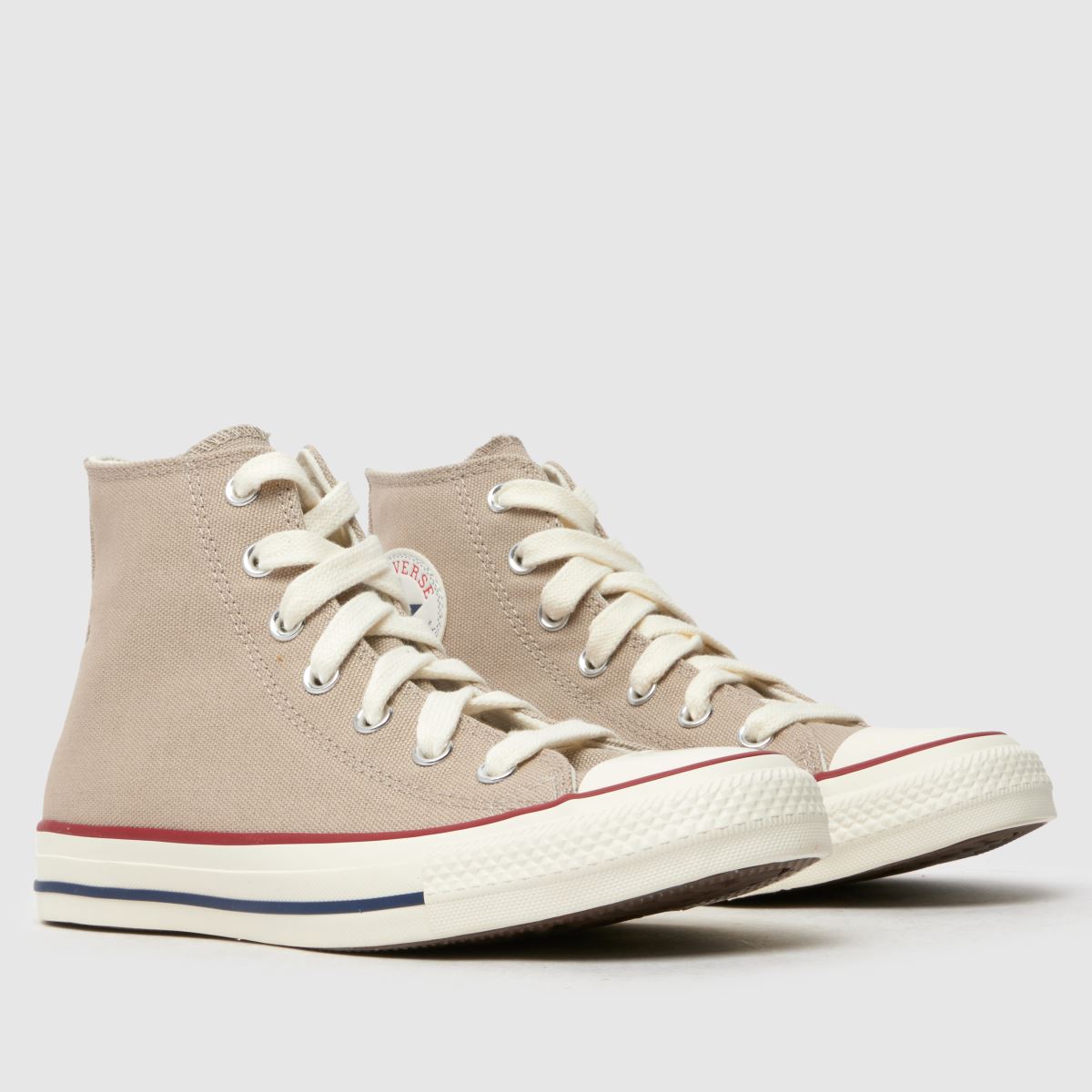 Converse – All Star – Ljusgrå höga sneakers