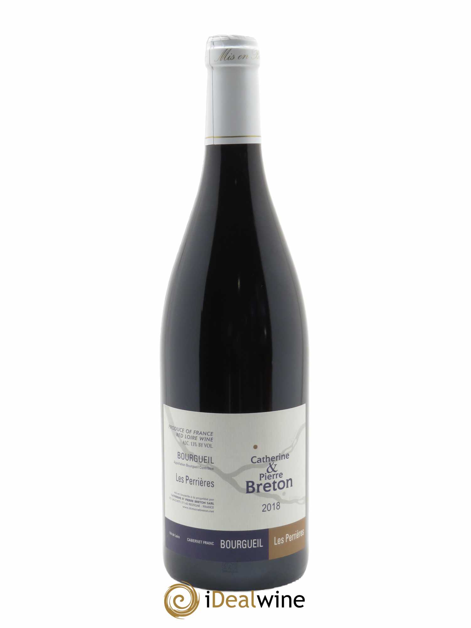 Bourgueil Les Perrières Catherine et Pierre Breton  2018 - Lot de 1 Bouteille