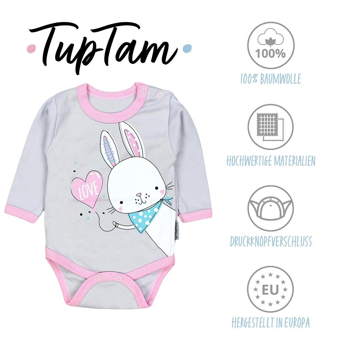 TupTam Langarmbody TupTam Mädchen Baby Body Langarm Unifarben 5er Pack