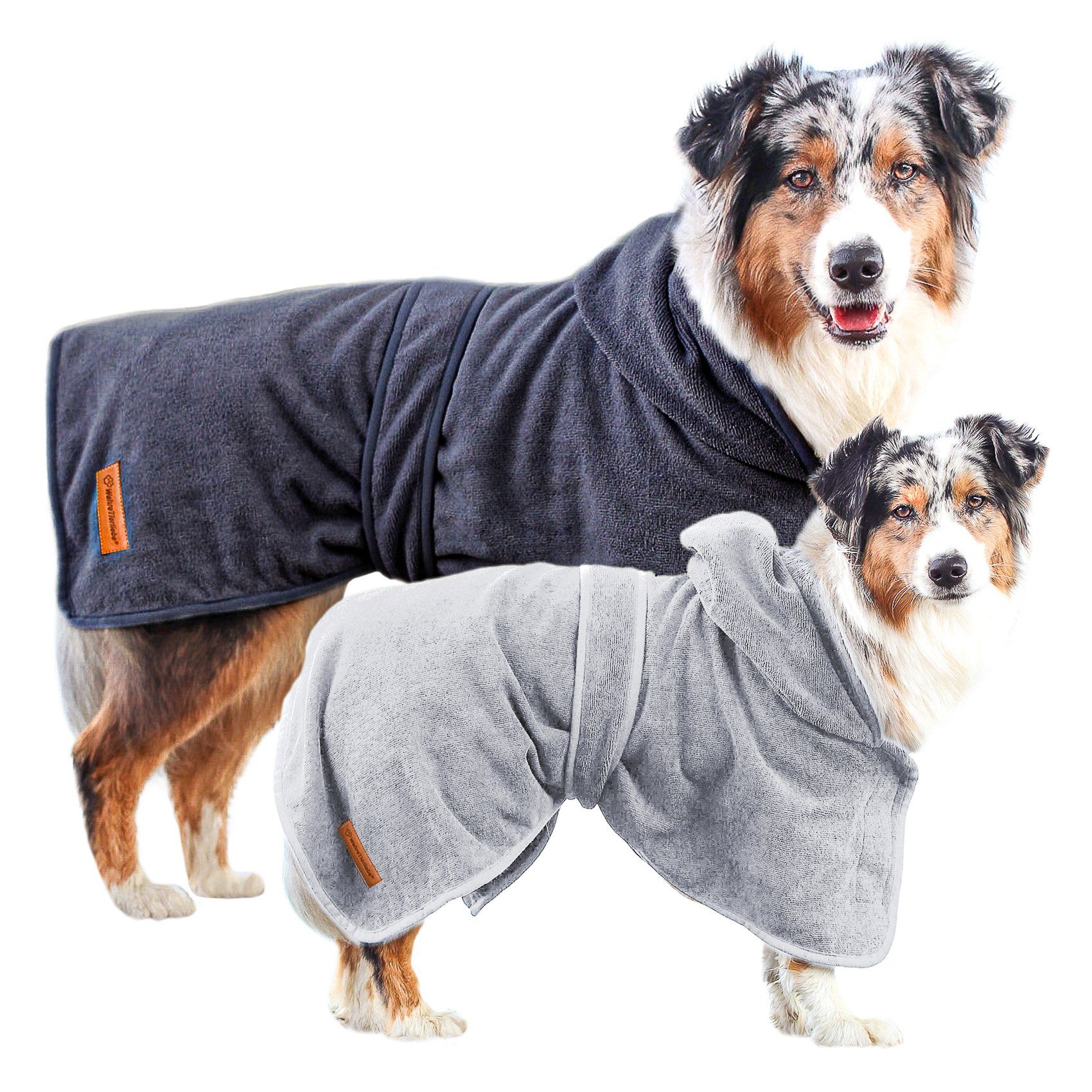 Wahre Tierliebe Hundebademantel Premium Hundebademantel, saugstark und waschbar, In verschiedenen Größen und Farben erhältlich