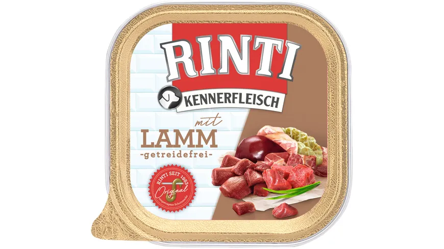 RINTI Hundenassfutter Kennerfleisch Lamm 300 g