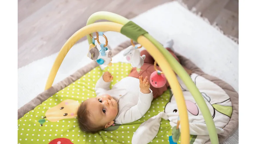 NICI 3-D Activity-Decke Hase und Eule mit Spielkissen und Spielbogen