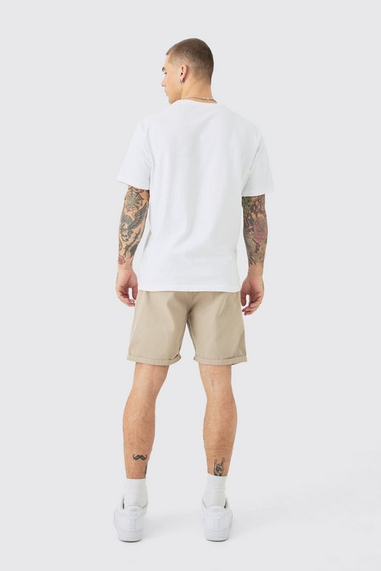 Slim-Fit Bermuda-Shorts mit elastischem Bund