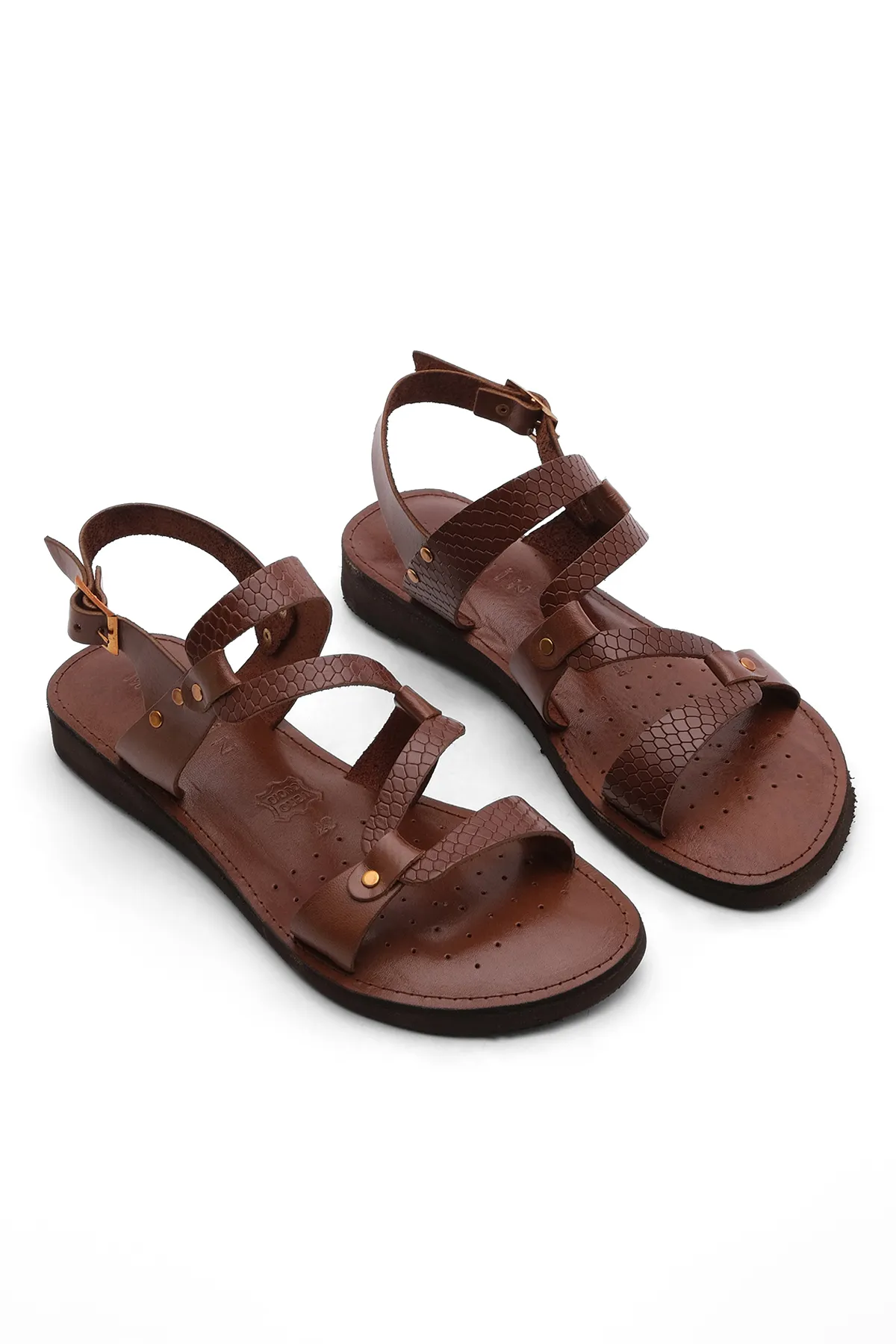 Marjin  Sandalette - Braun - Flacher Absatz