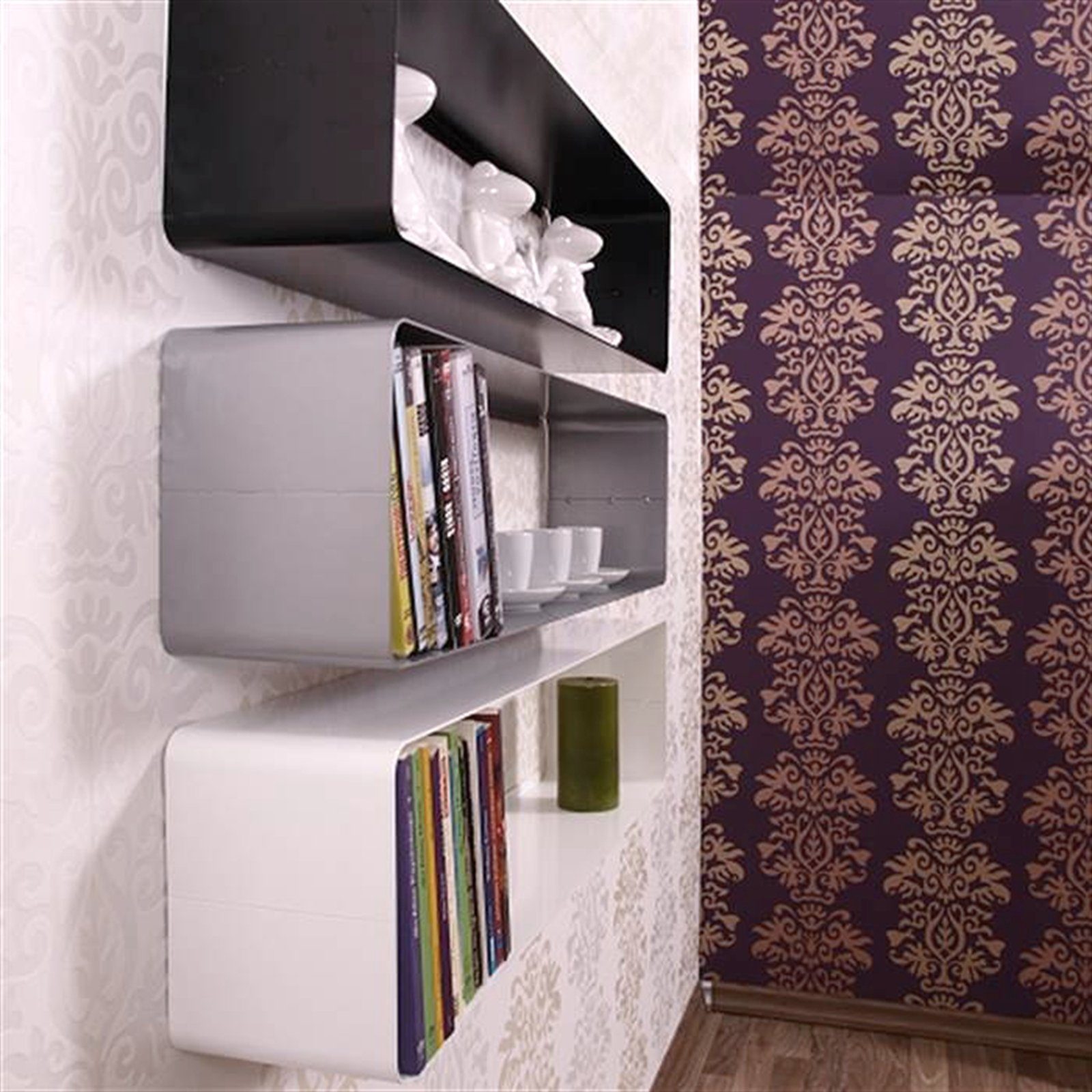 DESIGN DELIGHTS CD-Regal DESIGN DVD & BLU-RAY WANDREGAL CUBE, 80cm, DVD Regal für ca 75 DVDs