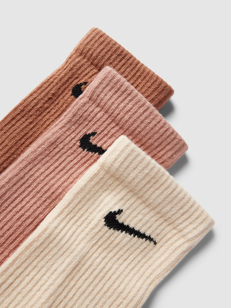 Socken mit Label-Print in rostrot