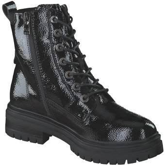 Tom Tailor Schnür Boots in schwarz