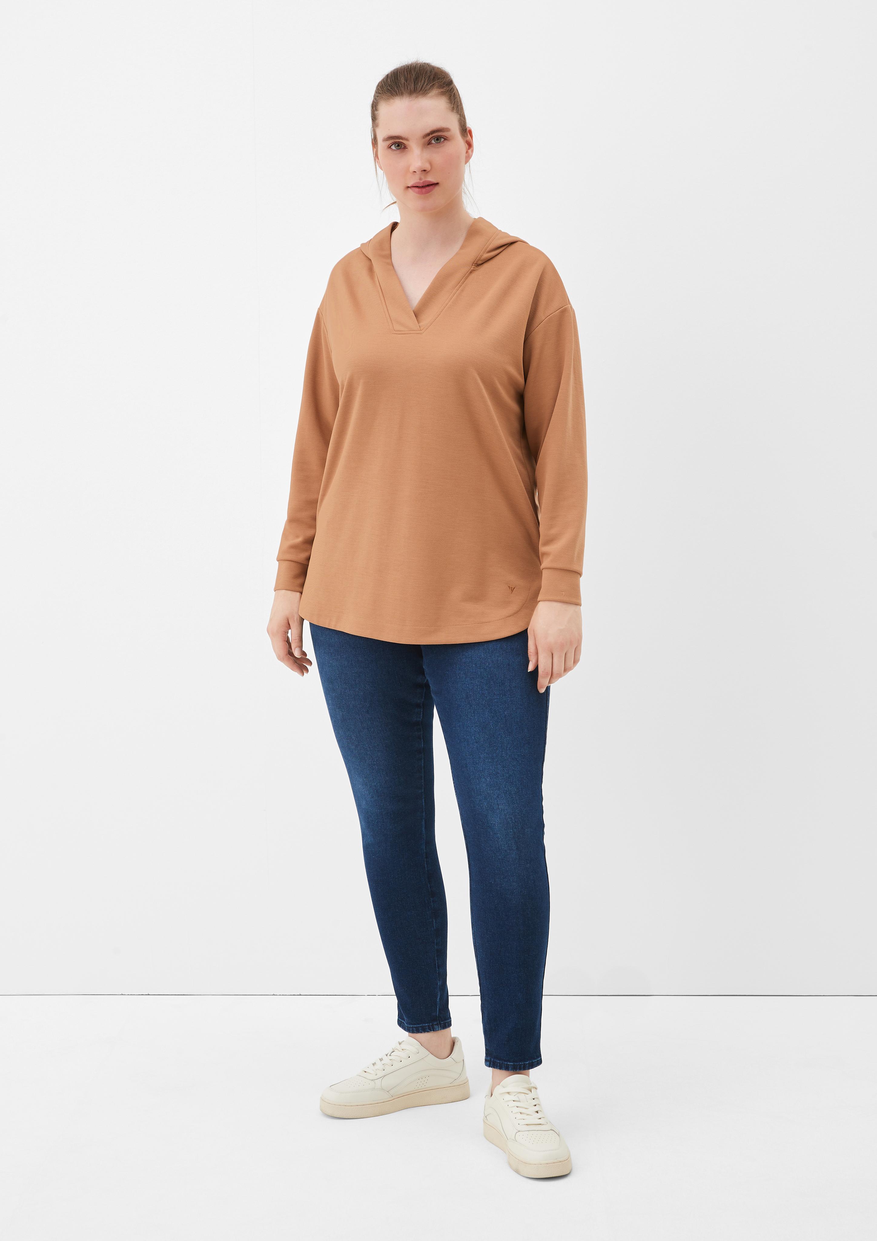 Hoodie mit V-Neck  2121662-8748