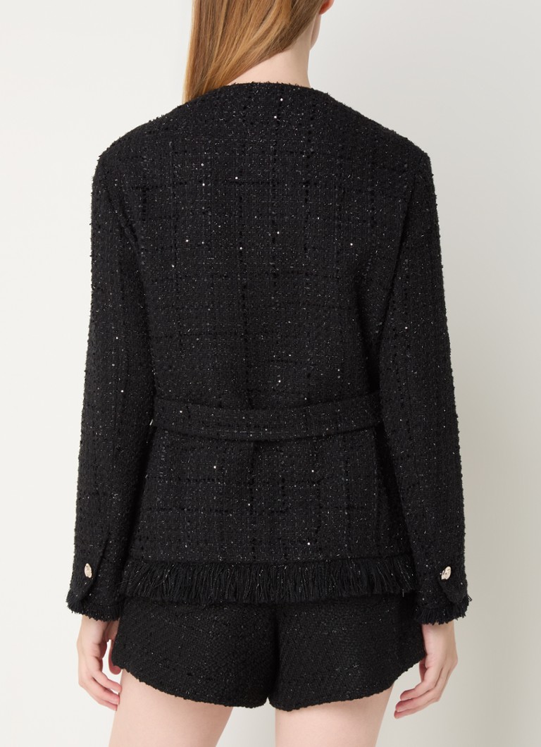 Jachetă Maje cu efect de tweed și lurex