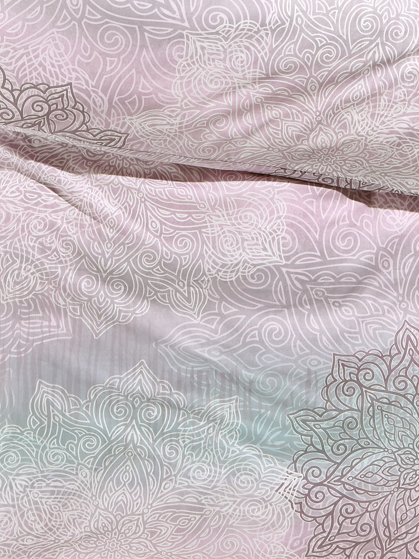 Mandala Renforcé-Bettwäsche, Eggshell Blue
