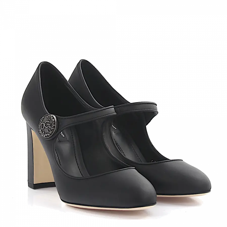 Dolce & Gabbana - High Heels Pumps Kalbsleder schwarz - schwarz