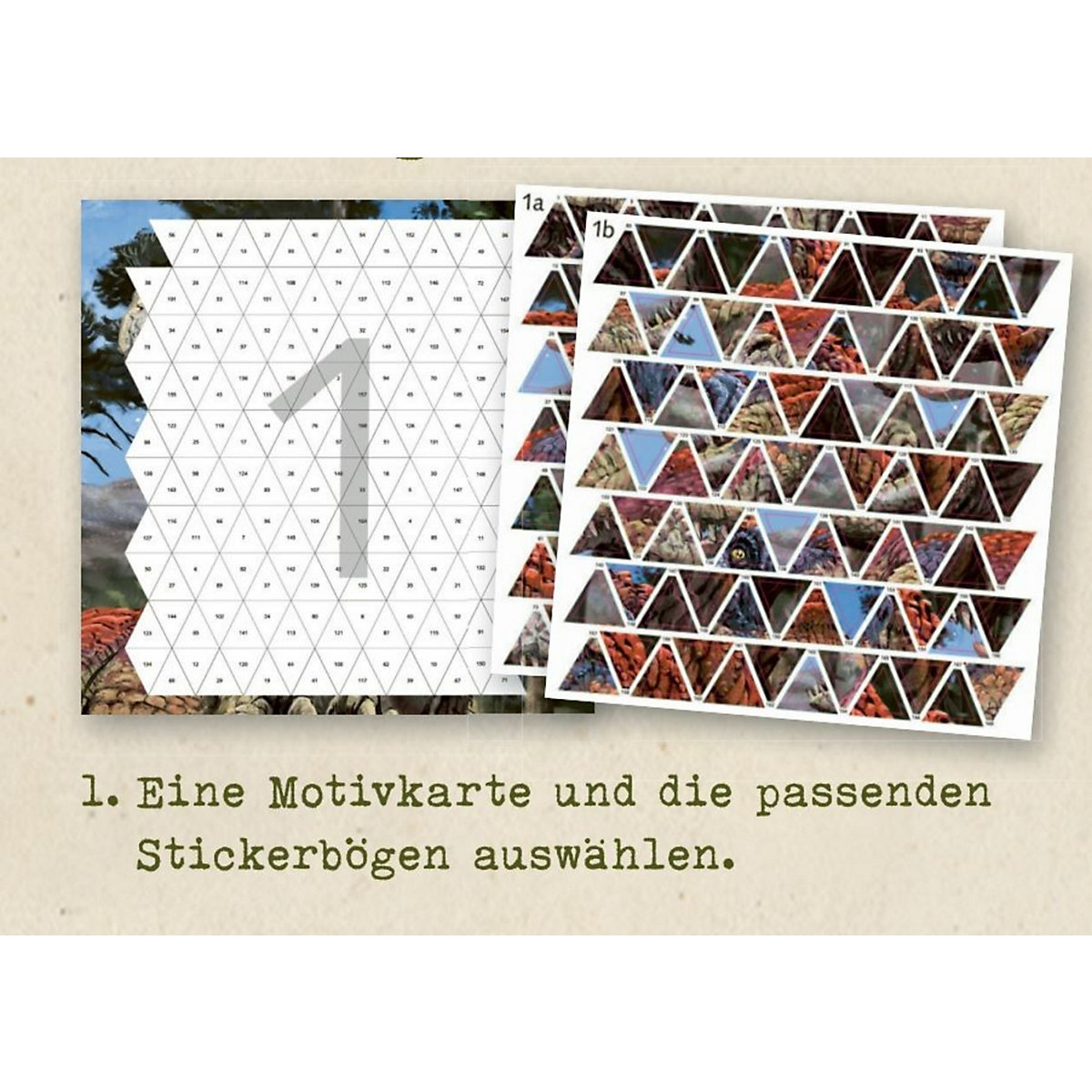Stickern nach Zahlen T-Rex World