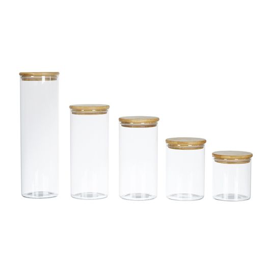 Glas- och bambubägare x5