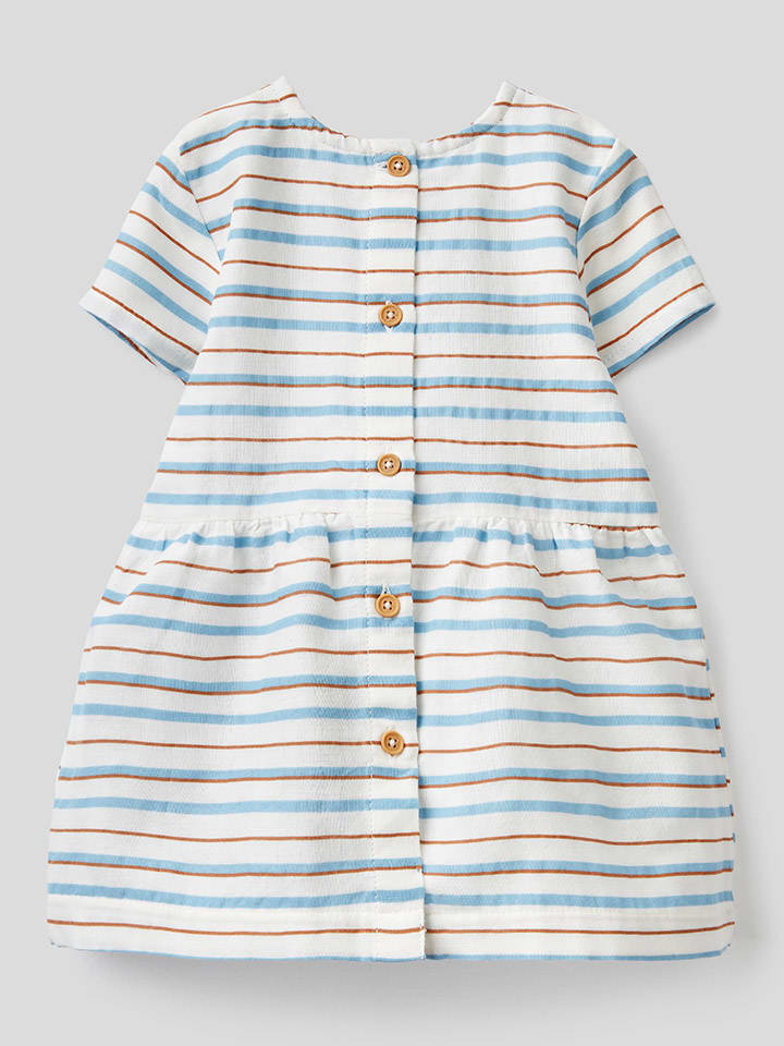 Benetton Kleid in Weiß/ Hellblau günstig kaufen