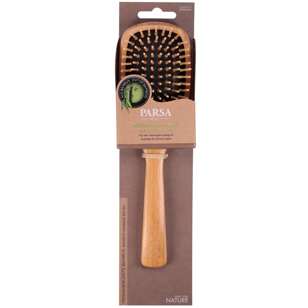 PARSA Beauty Profi FSC Holz Haarbürste Groß Oval mit Holzstiften