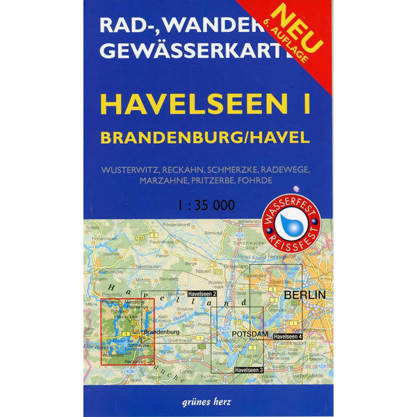 Havelseen 1: Brandenburg / Havel 1 : 35 000 Rad-, Wander- und Gewässerkarte - Fahrradkarte