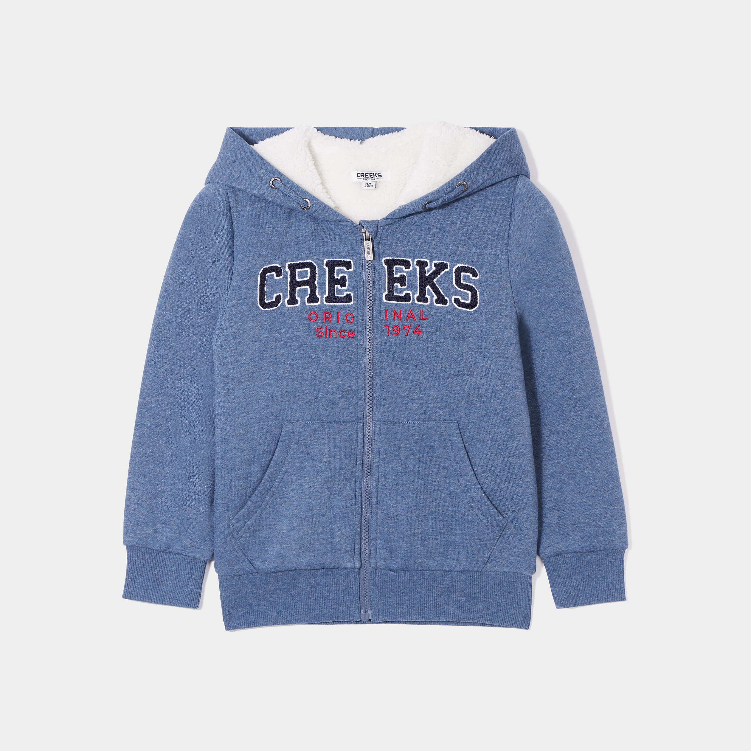 Sweat à capuche doublé Creeks bleu garçon | La Halle