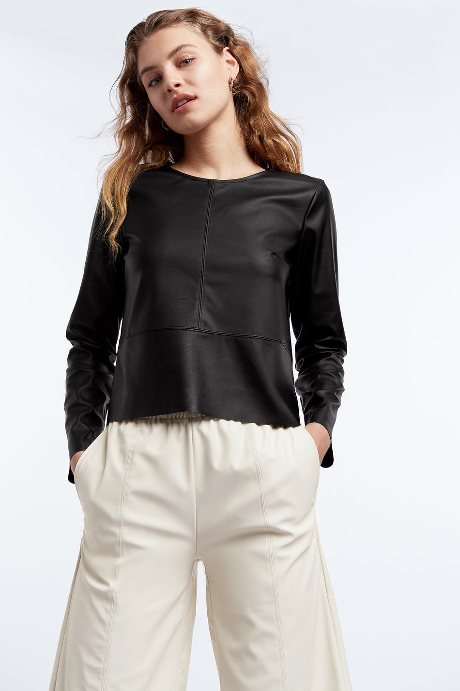 Blake pu top