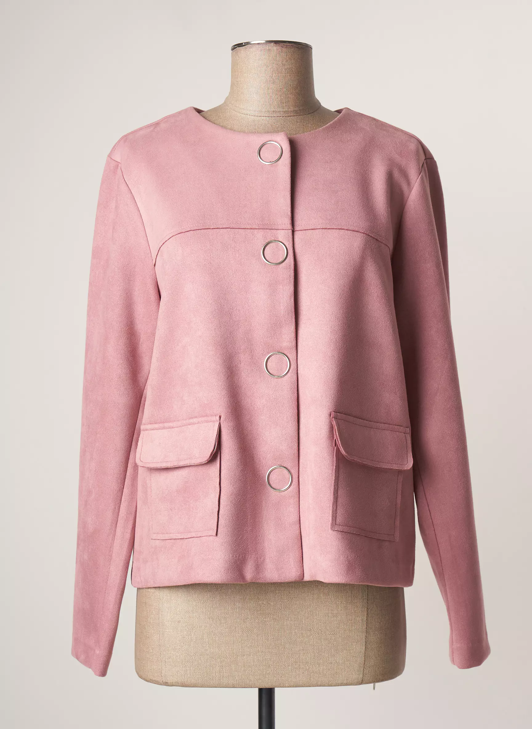Signature Vestecasual Femme couleur rose