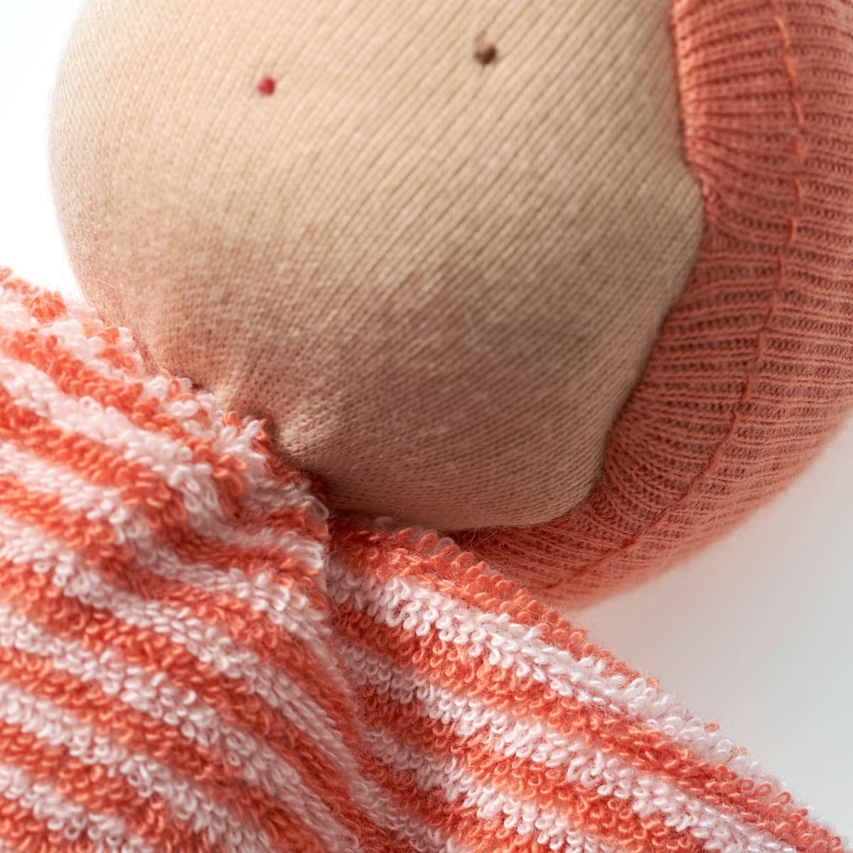 Püppchen mit Ringeln, weiß & rot, 1 St