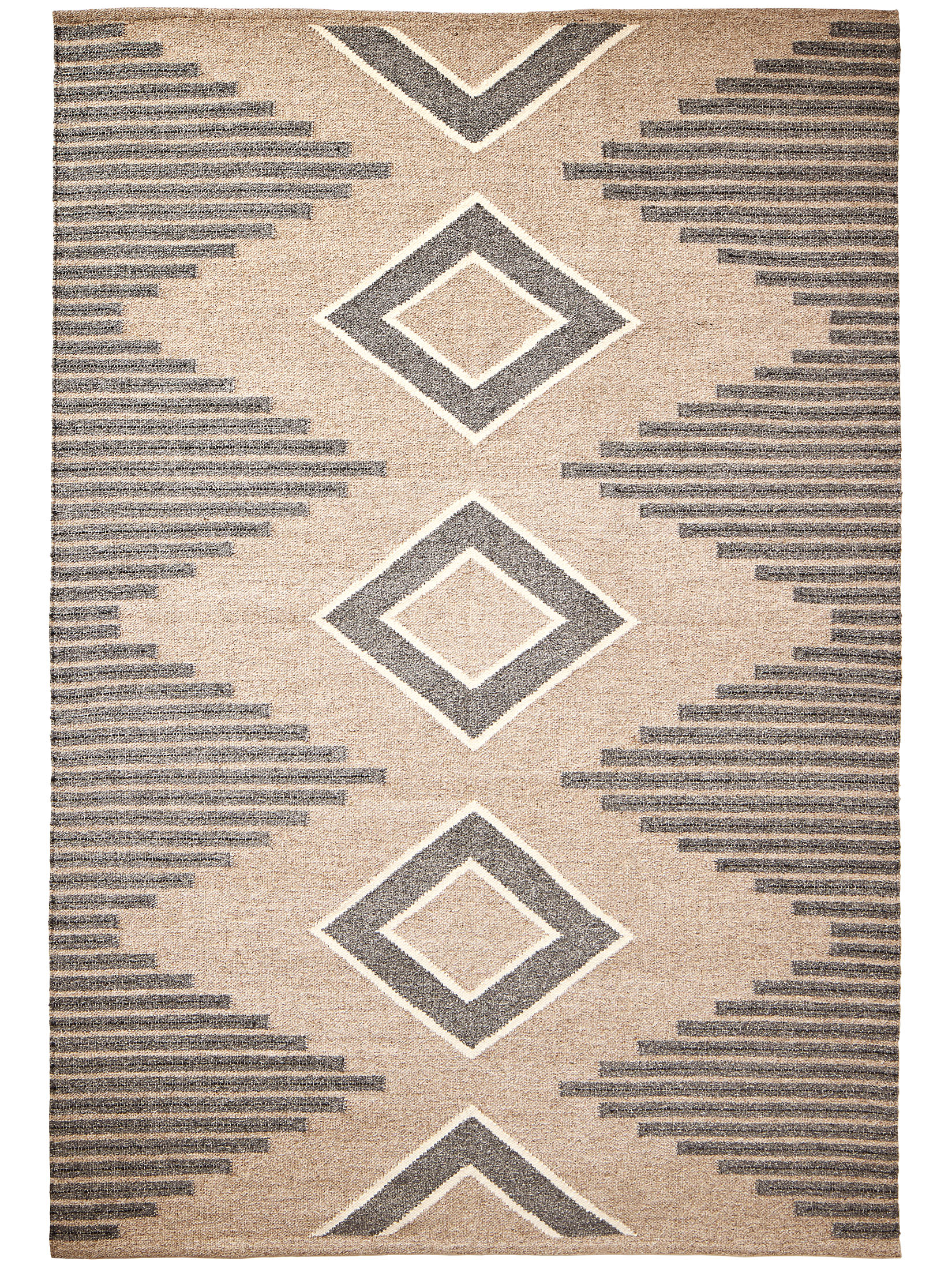 Ruda Flachgewebe-Teppich, Light Greige