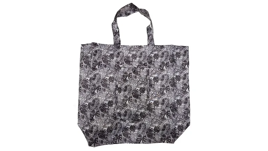TRENDSHOP Einkaufstasche Schwarz-Weiß