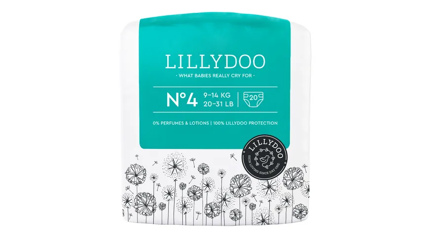 LILLYDOO Hautfreundliche Windeln Größe 4 (9-14 kg)