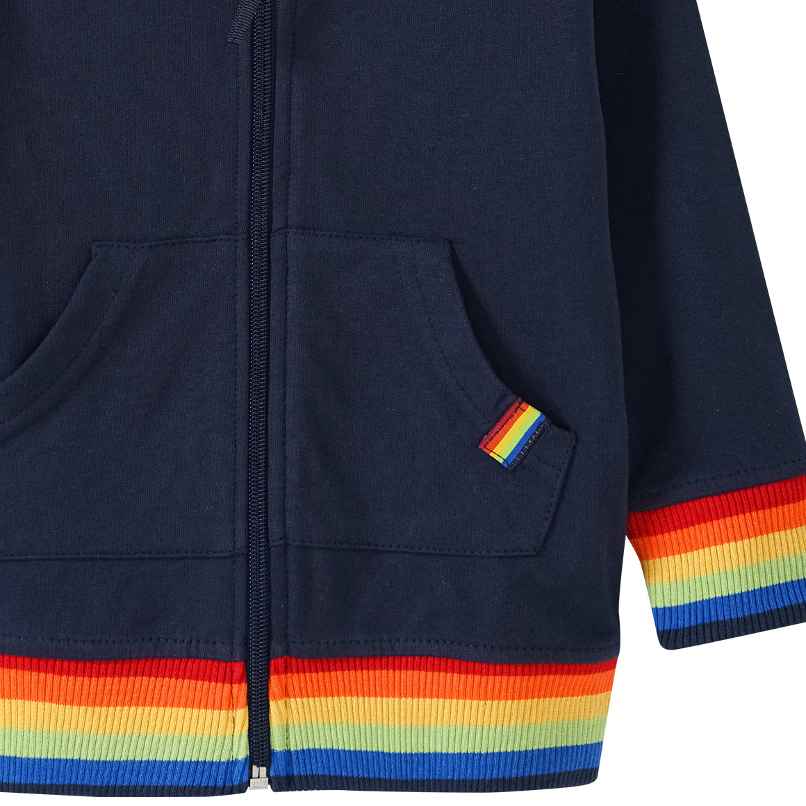 Jungen Sweatjacke mit bunten Bündchen