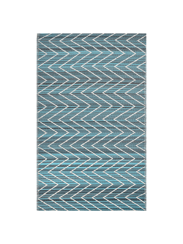 Beliani Outdoorteppich BALOTRA in Blau/Weiß - (W) 120 x (H) 0.5 x (L) 180 cm günstig kaufen onesize