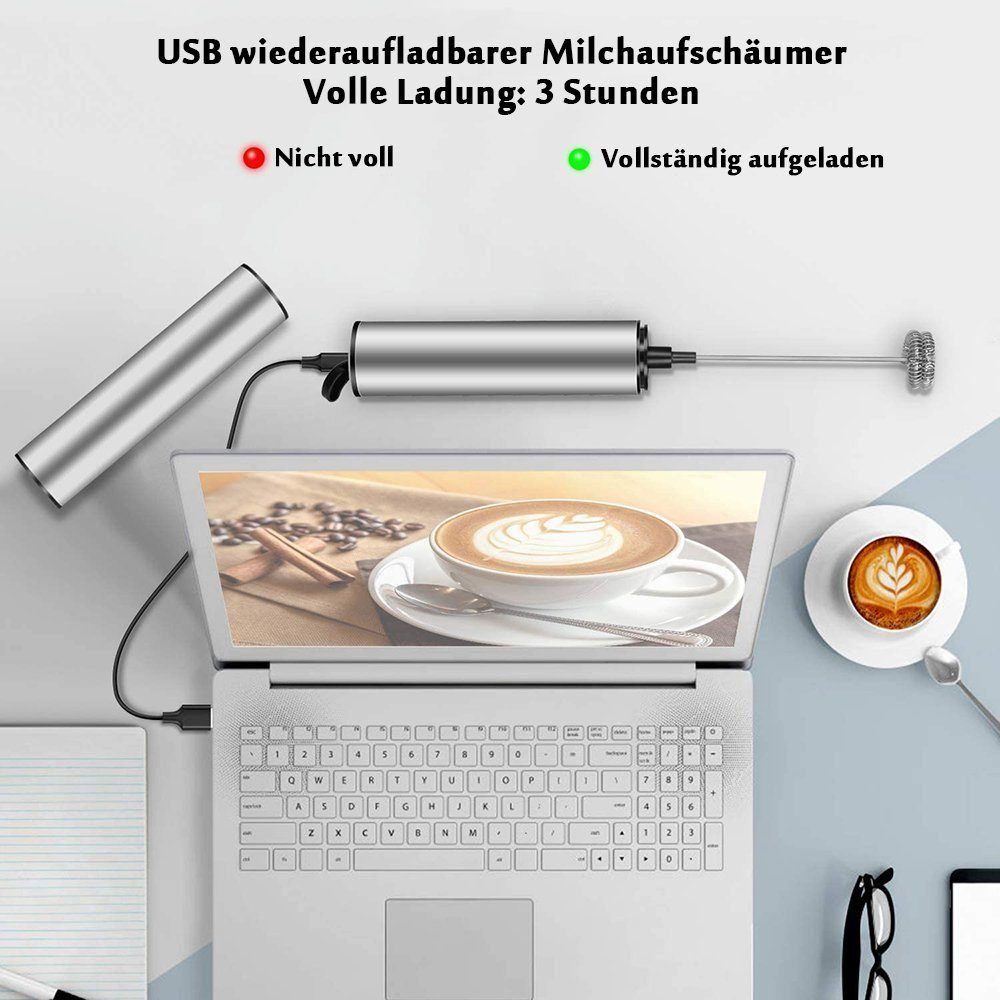 Gold Crest Milchaufschäumer Multifunktion Elektrischer Milchaufschäumer, Schneebesen Kaffeerührer