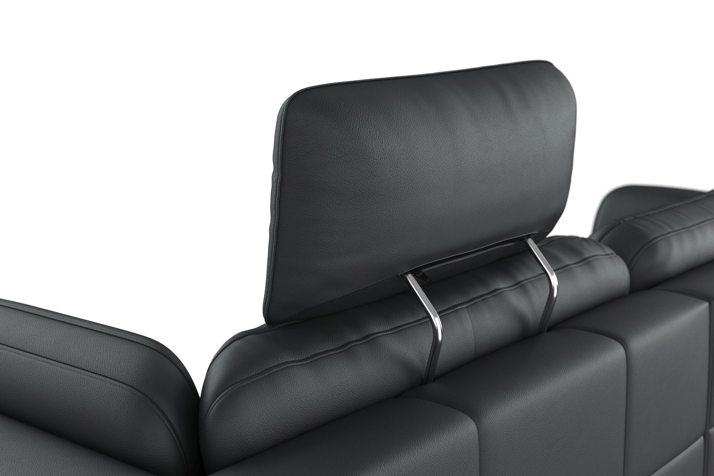 sit&more Ecksofa Bendigo, inklusive Sitztiefenverstellung, Bodenfreiheit 12 cm, in 2 Fußfarben